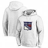 Men's Customized New York Rangers White All Stitched Pullover Hoodie,baseball caps,new era cap wholesale,wholesale hats